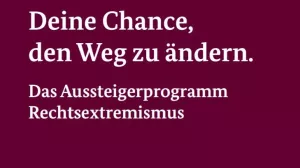 Text: Aussteigerprogramm Rechtsextremismus