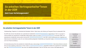 Unterrichtsbaustein: Quiz: So arbeiten Vertragsarbeiter*innen in der DDR