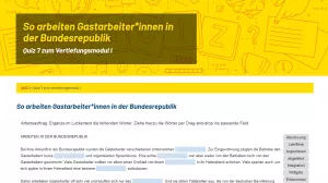 Unterrichtsbaustein: Quiz: So arbeiten Gastarbeiter*innen in der Bundesrepublik