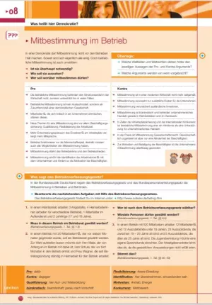 Arbeitsblatt: Mitbestimmung im Betrieb