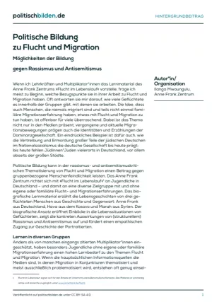 Arbeitsblatt: Politische Bildung zu Flucht und Migration
