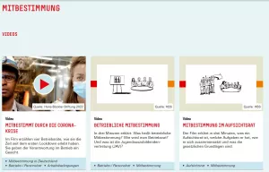Webseite: Mitbestimmung - Materialien für den Unterricht