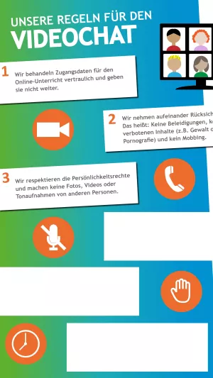 Broschuere: Unsere Regeln für den Videochat