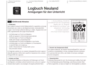 Unterrichtsplanung: Thema im Unterricht: Logbuch Neuland (Handreichung)