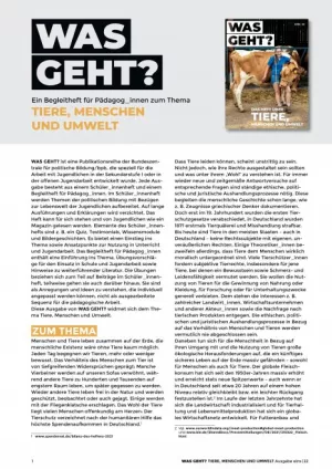 Handbuch: Das Heft über Tiere, Menschen und Umwelt | Begleitheft