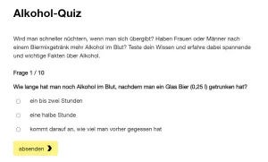 Interaktion: Online Alkoholquiz