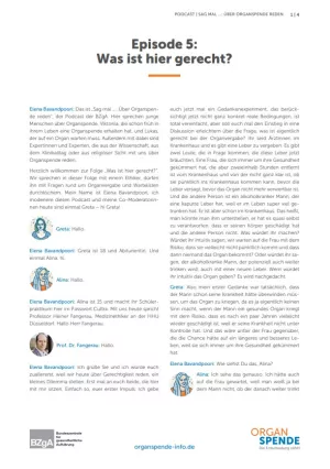 Text: Podcast: Sag mal...: Über Organspende reden | Episode 5 Transkript