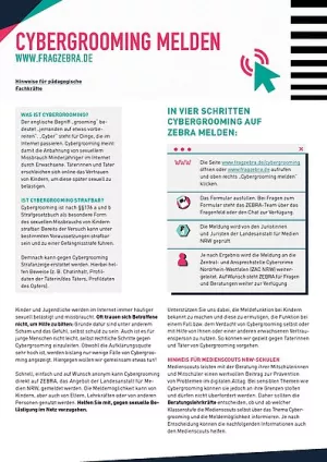 Broschuere: Cybergrooming melden