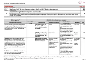 Unterrichtsplanung: Absatzmarketing-Maßnahmen planen und bewerten: Zielanalyse (PDF)