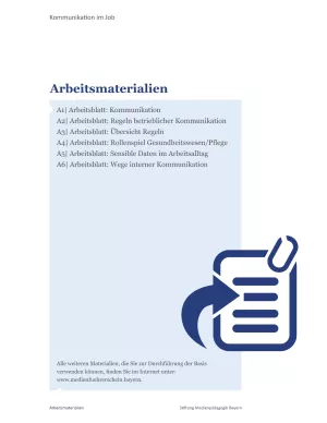Veranschaulichung: Kommunikation im Job - Arbeitsblätter (zip-Datei)