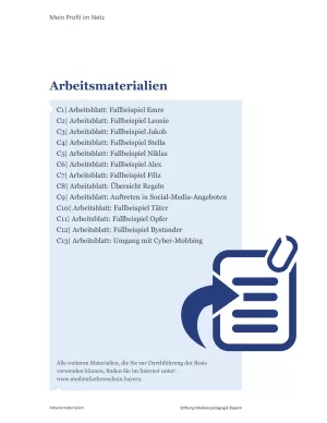 Veranschaulichung: Mein Profil im Netz - Arbeitsblätter (zip-Datei)