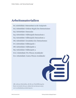 Veranschaulichung: Viele Daten, viel Verantwortung! Arbeitsblätter (zip-Datei)