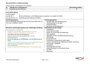 Unterrichtsbaustein: Vorbereitung einer Wartung