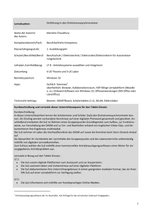 Unterrichtsbaustein: Einführung in den Drehstromasynchronmotor (ZIP-Datei)