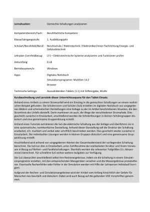 Unterrichtsbaustein: Gemischte Schaltungen analysieren (ZIP-Datei)