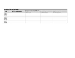 Sonstiges: Lernfeldmatrix (Vorlage)