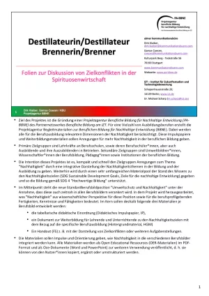 Unterrichtsbaustein: BBNE für Destillateur/innen und Brenner/innen - Handreichung