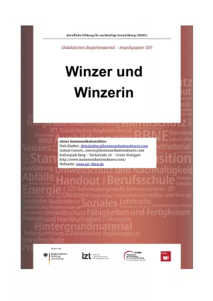Unterrichtsbaustein: BBNE für Winzer/innen - Impulspapier