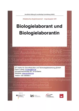 Unterrichtsbaustein: BBNE für Biologielaborant/innen - Impulspapier
