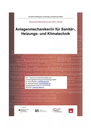 Unterrichtsbaustein: BBNE für Anlagenmechaniker/innen für Sanitär-, Heizungs- und Klimatechnik - Hintergrundmaterial