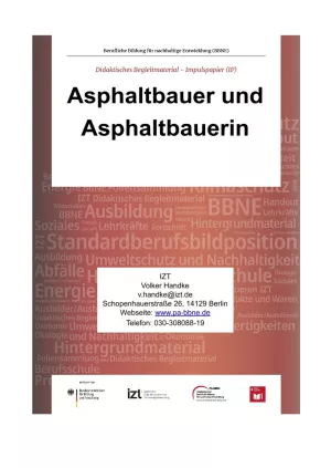 Unterrichtsbaustein: BBNE für Asphaltbauer/innen - Impulspapier