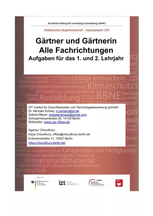 Unterrichtsbaustein: BBNE für Gärtner/innen - Lehrjahre 1-2 - Impulspapier