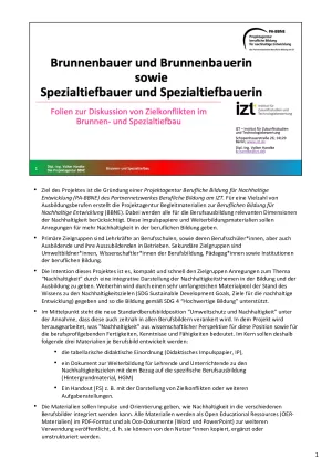 Unterrichtsbaustein: BBNE für Brunnenbauer/innen und Spezialtiefbauer/innen - Handreichung