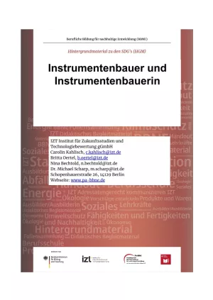 Unterrichtsbaustein: BBNE für Instrumentenbauer/innen - Hintergrundmaterial