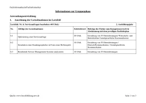 Unterrichtsbaustein: Optimierung einer Serviceanfrage