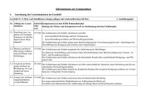 Unterrichtsbaustein: Erstellung eines Angebots zur Unterhaltsreinigung von Holzbelägen in einer Shoppingmall