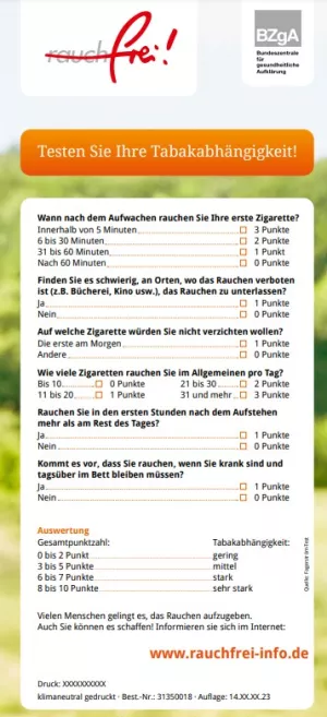 Sonstiges: Telefonberatung zur Raucherentwöhnung - Flyer