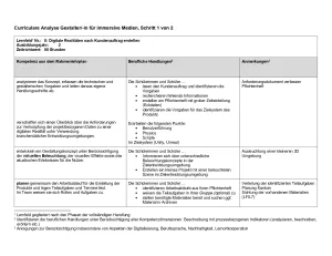 Unterrichtsplanung: Curriculare Analyse: Digitale Realitäten nach Kundenauftrag erstellen