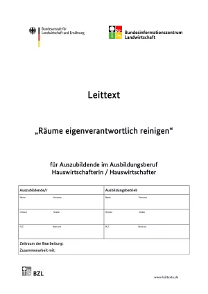 Unterrichtsbaustein: Leittext „Räume eigenverantwortlich reinigen“