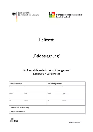 Unterrichtsbaustein: Leittext „Feldberegnung“