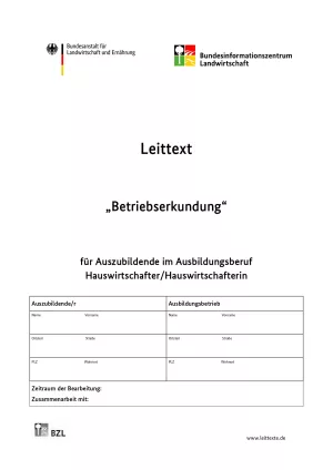 Unterrichtsbaustein: Leittext „Betriebserkundung“