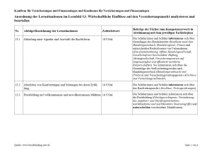 Unterrichtsplanung: Gründung einer Agentur und Auswahl der Rechtsform