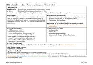 Unterrichtsplanung: Analyse und Überarbeitung der Installationsplanunterlagen für eine elektrische Erweiterung