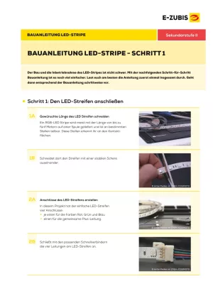 Arbeitsblatt: Ein smartes Elektronik-Gadget bauen | Bauanleitung LED-Stripe (Schritt 1)