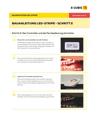 Arbeitsblatt: Ein smartes Elektronik-Gadget bauen | Bauanleitung LED-Stripe (Schritt 2)