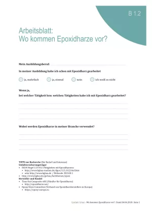 Unterrichtsbaustein: Projekt EpoxSafe: Unterrichtseinstieg (ZIP-Datei)