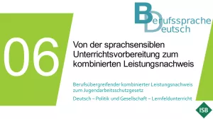 Sonstiges: Von der sprachsensiblen Unterrichtsvorbereitung zum kombinierten Leistungsnachweis