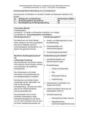 Unterrichtsbaustein: Umwelttechnologe für Abwasserbewirtschaftung: Lernfeld 8 Lernsituationen