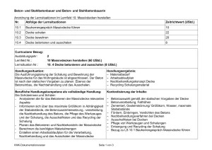 Unterrichtsplanung: Massivdecke betonieren und ausschalen (PDF)