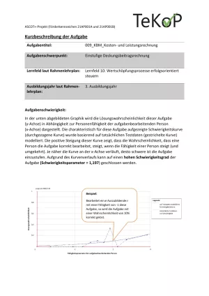 Arbeitsblatt: Kaufleute für Büromanagement – Kosten- und Leistungsrechnung