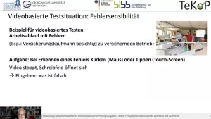 Video: Videobasierte Testsituation: Fehlersensibilität