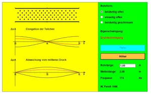 Interaktion: Stehende Längswellen
