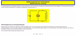 Text: Elektromagnetischer Schwingkreis (Mathematischer Anhang)