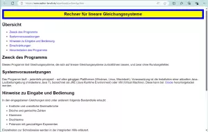 Software: Rechner für lineare Gleichungssysteme