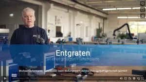 Video: Entgraten an einer gesägten Flanschplatte