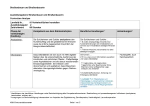 Unterrichtsplanung: Verkehrsflächen herstellen (DOCX)